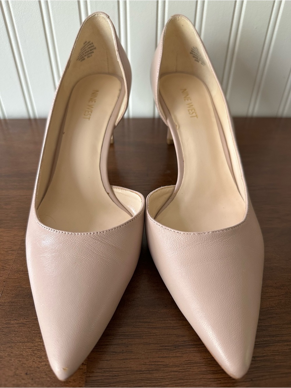 Nine West Blush Pointed-Toe Leather Pumps
